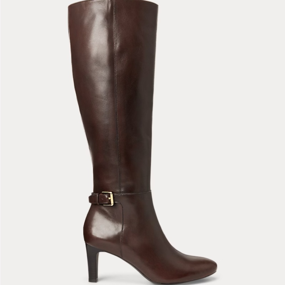 Lauren Ralph Lauren Eastwell Leather Boot New in Box Knee-High Boots 5B